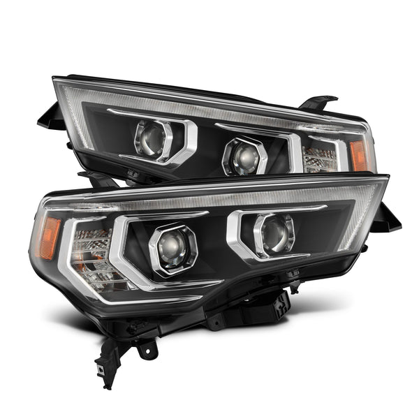 AlphaRex 2014 - 2020 Toyota 4Runner PRO-Series Projector Headlights Black w/Seq. Sig. + DRL