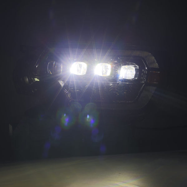 AlphaRex 2012 - 2015 Toyota Tacoma NOVA LED Proj Headlights Plank Style Black w/Activ Light/Seq Signal/DRL