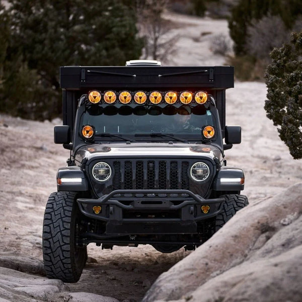 KC HiLiTES 2018 - 2026 Jeep Wrangler JL / 2020 - 2026 Jeep Gladiator JT Gravity Titan Overhead Light Bar