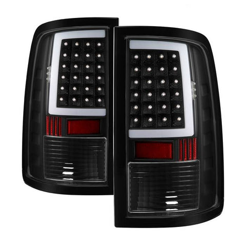 xTune 2013 - 2018 Dodge Ram 1500 / 2500 / 3500 LED Tail Lights - Black (ALT-ON-DRAM13V2-LBLED-BK)