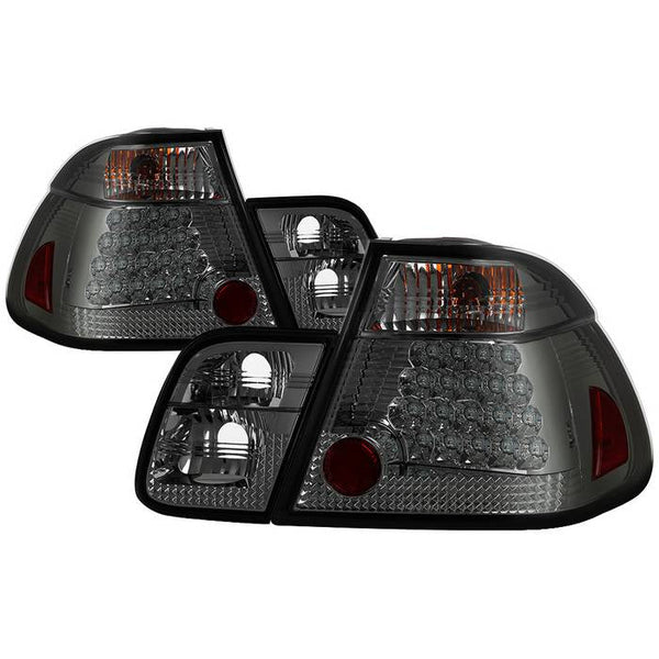 Spyder BMW E46 3-Series 2002 - 2005 4Dr Tail Lights Smoke ALT-YD-BE4602-4D-LED-SM