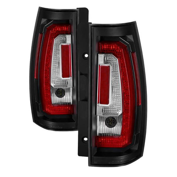 Spyder Chevy Suburban/Tahoe 2007 - 2014 V2 - Light Bar LED Tail Lights - Black ALT-YD-CSUB07V2-LED-BK