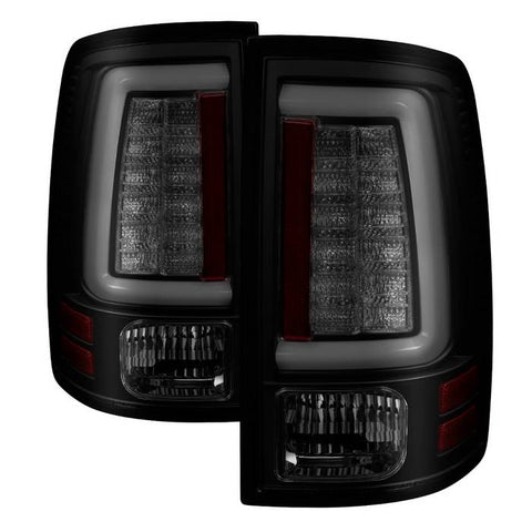 Spyder 2013 - 2018 Dodge Ram 1500 / 2500 / 3500 Light Bar LED Tail Lights - Black Smoke ALT-YD-DRAM13V2-LED-BSM