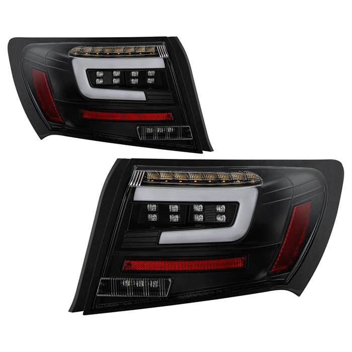 Spyder 2008 - 2011 Subaru Impreza WRX 4DR LED Tail Lights - Black ALT-YD-SI084D-LED-BK