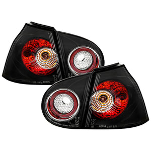 Spyder Volkswagen Golf V 2006 - 2009 Euro Style Tail Lights Black ALT-YD-VG03-BK