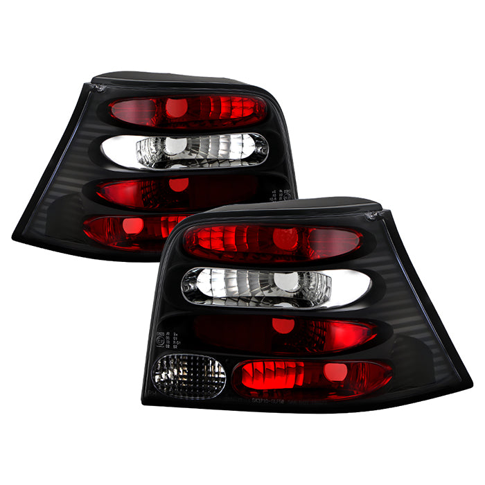 Spyder Volkswagen Golf 1999 - 2004 Euro Style Tail Lights Black ALT-YD-VG99-BK