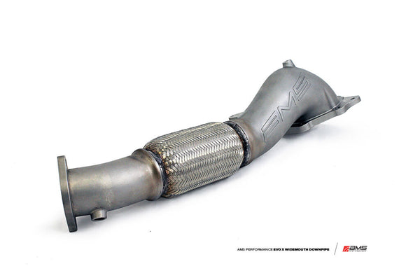 AMS Performance 2008 - 2015 Mitsubishi EVO X Widemouth Downpipe w/Turbo Outlet Pipe