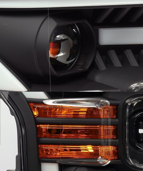 AlphaRex 2015 - 2017 Ford F150 / 2017 - 2020 Ford F150 Raptor LUXX-Series LED Projector Headlights Black