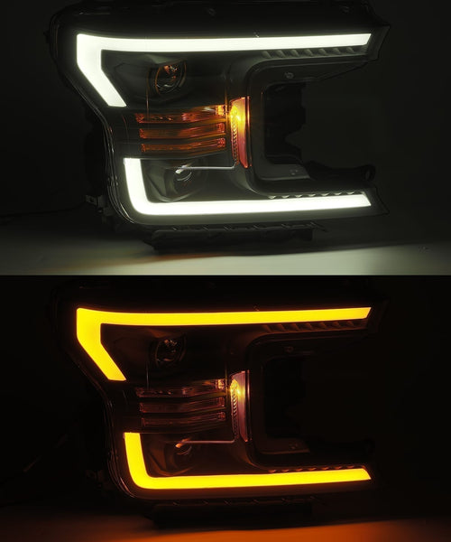 AlphaRex 2018 - 2020 Ford F150 LUXX-Series LED Projector Headlights Black