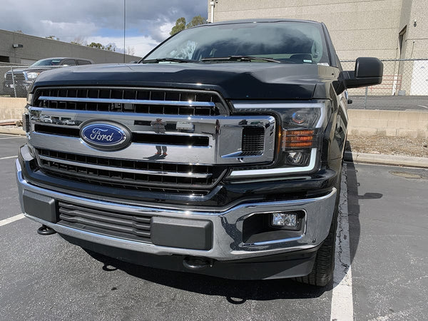 AlphaRex 2018 - 2020 Ford F-150 (Req. Conv F150 w/LED) LUXX LED Proj HL Alpha-Blk w/Actv Lt Seq Sig SB DRL