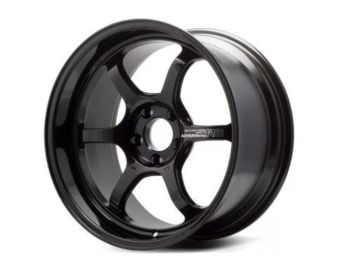 Advan R6 18x9.5 +45 5x114.3 Racing Titanium Black Wheel