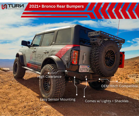 Turn Offroad 2021+ Ford Bronco Rear Bumper Zero Series