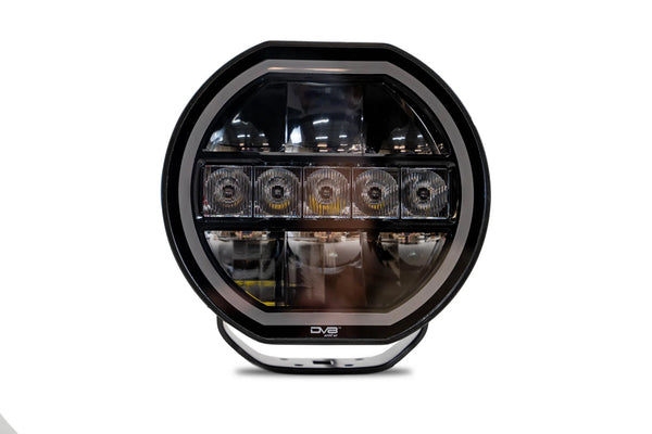 DV8 Offroad 7in Halo Elite Round Light w/ Accent Halo - White/Amber