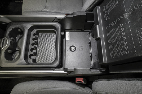 Tuffy Console Safe W/ Keyed Lock For 2019 + Ram Trucks W/ Sliding Tray Console