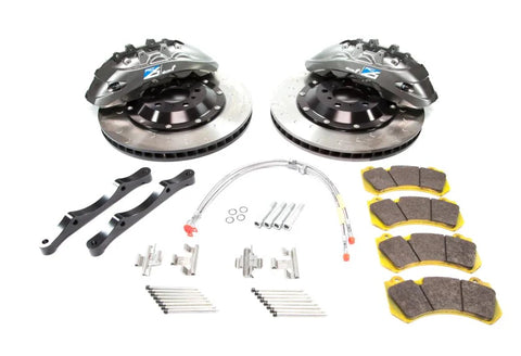 Alcon 2009+ Nissan GT-R R35 412x36mm Rotor 6 Piston Caliper RC6 Front Axle Kit - Grey