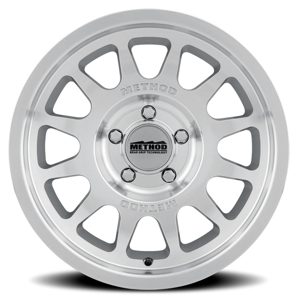 Method MR703 Bead Grip 17x8.5 0mm Offset 5x5 71.5mm CB Machined/Clear Coat Wheel