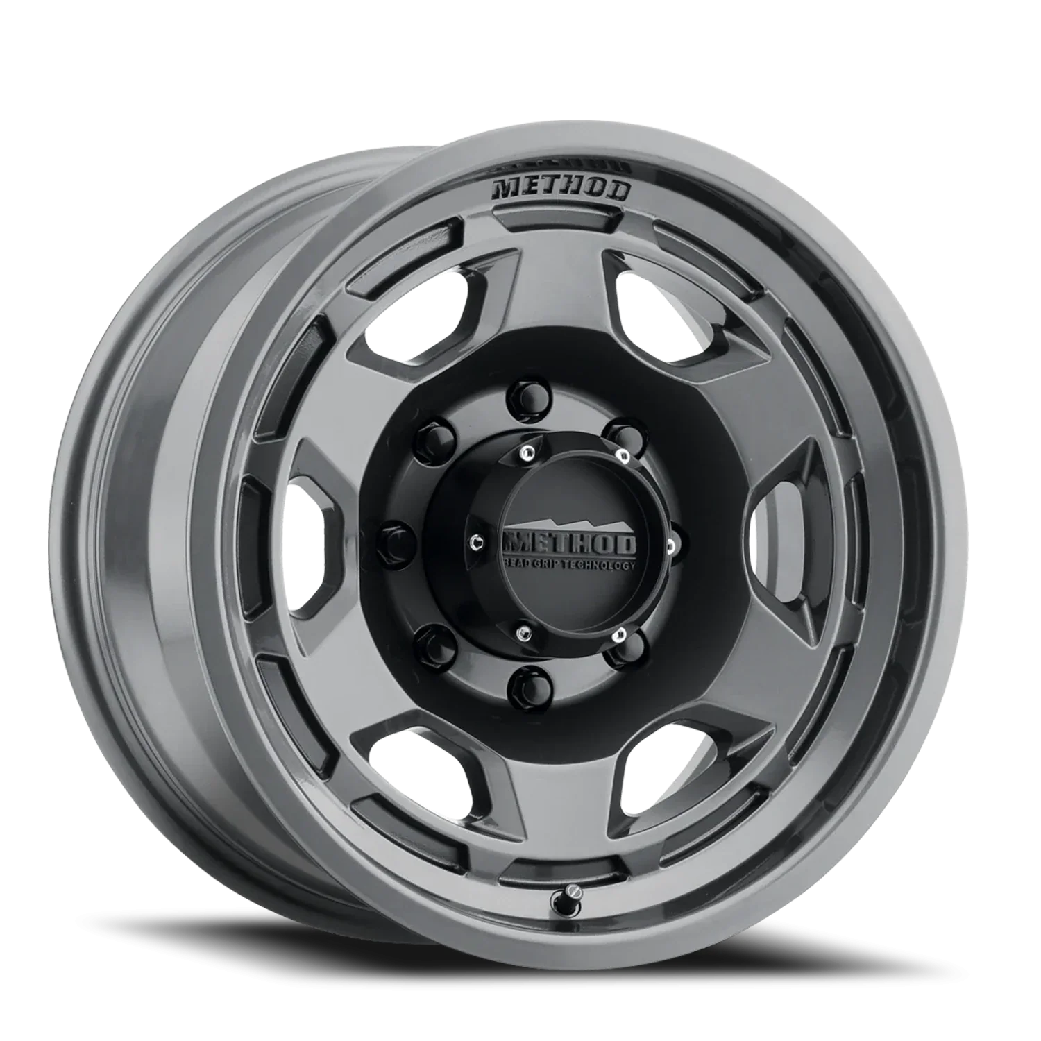 Method MR708 Bead Grip 18x9.0 +12mm Offset 8x6.5 8x165 BP 130.81mm CB Gloss Titanium Wheel