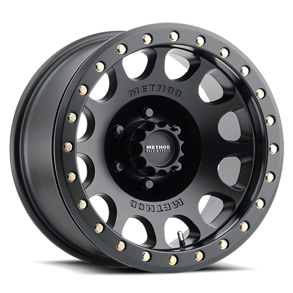 Method MR105 Beadlock 17x8.5 0mm Offset 6x5.5 6x139.7 108mm CB Matte Black w/BH-H24125 Wheel