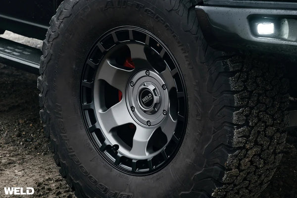 Weld Off-Road Ridge 20x9 - 6x135 / 6x139.7 BP - ET0 - 106.1mm CB - Satin Gunmetal Wheel (Black Ring)