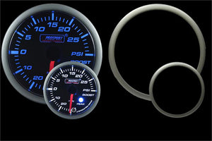 ProSport Boost Gauge Electrical w/Sender Blue/White 52mm Universal