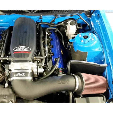 JLT 2011 - 2014 Ford Mustang GT (w/Cobra Jet Intake Manifold) Black Text Cold Air Intake Kit w/Red Filter - Tune Req