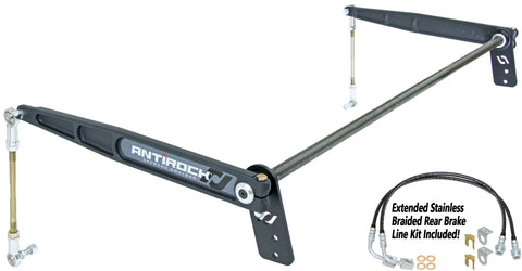 RockJock JK 4D Antirock Sway Bar Kit Rear Bolt-On Forged Arms