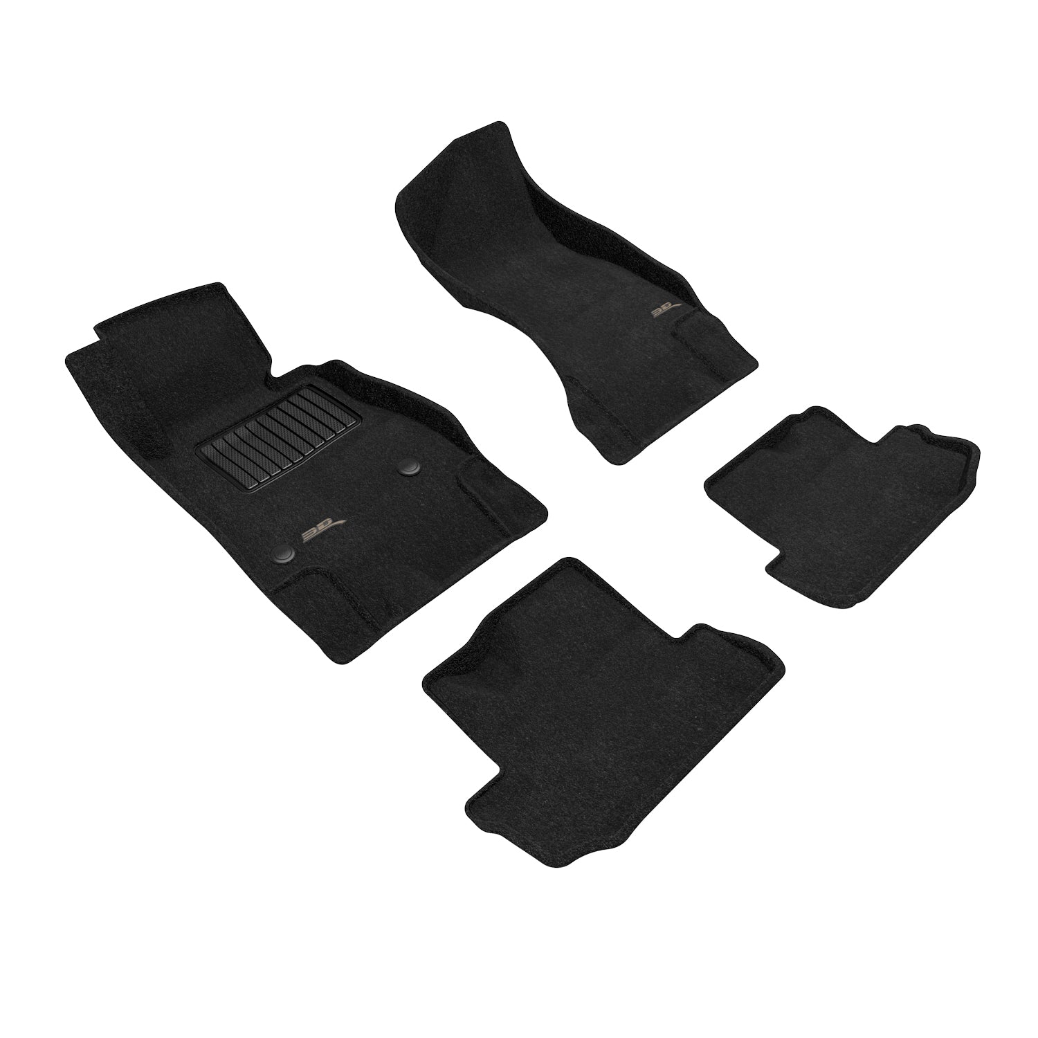 3D MAXpider 2016 - 2024 Chevrolet Camaro Elegant Black Front & Rear Floor Mats