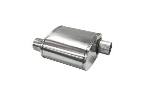 Corsa Custom Sport Muffler 304SS 3in Offset In / 3in Offset Out 10in Length