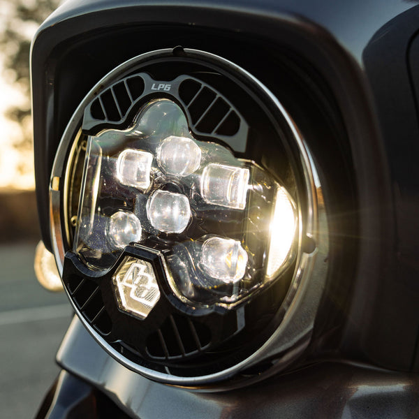 Baja Designs 2014 - 2023 Harley-Davidson Street Glide (Single Light) DOT LP6 LED DRL Headlight Kit - White / Amber