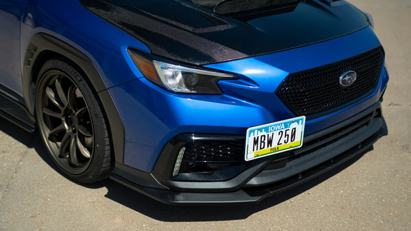 OLM RD1 Style 3 Piece Matte Black ABS Front Lip - 2022 + Subaru WRX