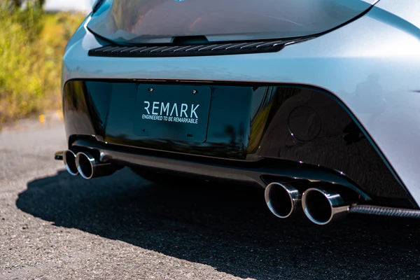 Remark 2019 - 2022 Toyota Corolla Hatchback Sports Touring Quad-Exit Cat-Back Exhaust Stainless Steel / Burnt Stainless