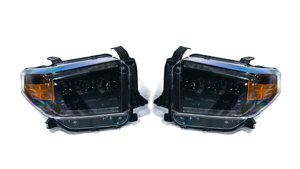 OLM 2014-2021 Toyota Tundra Bi-Beam Headlights - Infinite Series (White DRL)