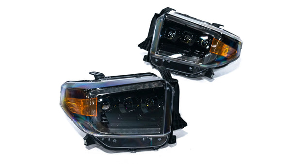 OLM 2014-2021 Toyota Tundra Bi-Beam Headlights - Infinite Series (White DRL)