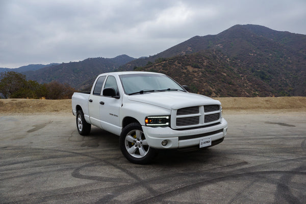 AlphaRex 2002 - 2005 Dodge Ram 1500 / 2003 - 2005  2500/3500 LUXX LED Proj Headlights Plank Style Chrome w/Activ Light/Seq Signal