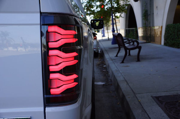 AlphaRex 2021 + Ford F-150 LUXX LED Tailights Black/Red