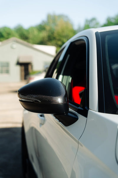 OLM Full Replacement Carbon Fiber Mirror Covers w Turn Signal - 2022 + Honda Civic / Civic Type R