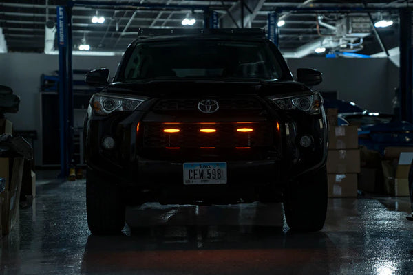 OLM Grille Lights (Amber Lens / Amber LED) -  2014 - 2019 Toyota 4Runner