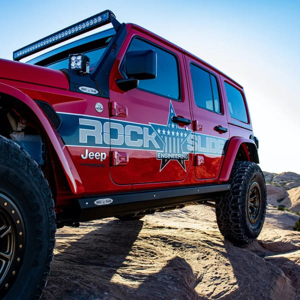 Rock Slide Engineering 2024 - 2025 Jeep Wrangler JL Unlimited 4 Door Models Set Side Step Sliders