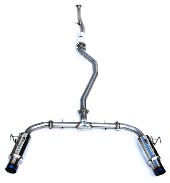 Invidia 2022+ Honda Civic Si (1.5T) 70mm N1 Cat Back Exhaust - Stainless / Burnt TI Tips