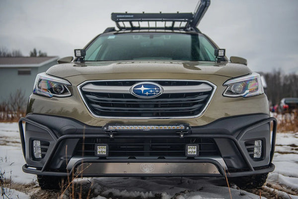 LP Aventure 2020 + Subaru Outback Big Bumper Guard w/Full Armor - Powder Coated
