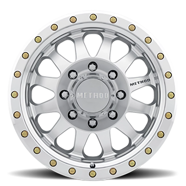 Method MR304 Double Standard 17x8.5 0mm Offset 8x6.5 8x165.1 130.81mm CB Machined/Clear Coat Wheel