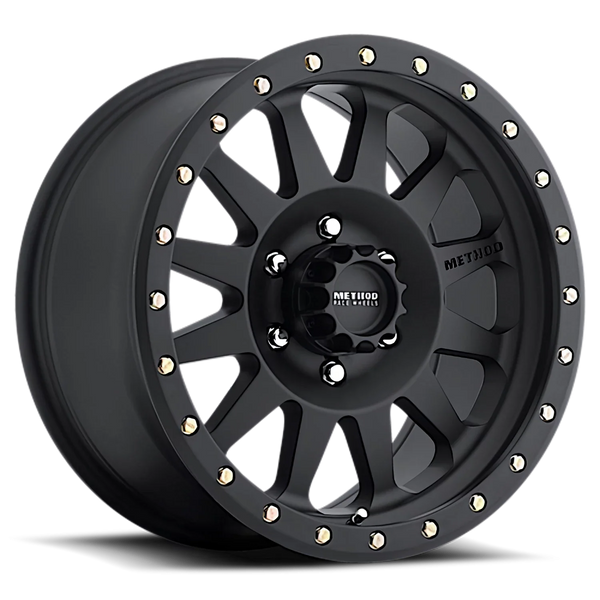 Method MR304 Double Standard 17x8.5 0mm Offset 6x5.5 6x139.7 108mm CB Matte Black Wheel