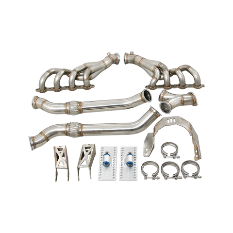 CX Racing LS1 Engine T56 Trans Mount Header Downpipe Kit for 86-91 Mazda RX7 FC LS