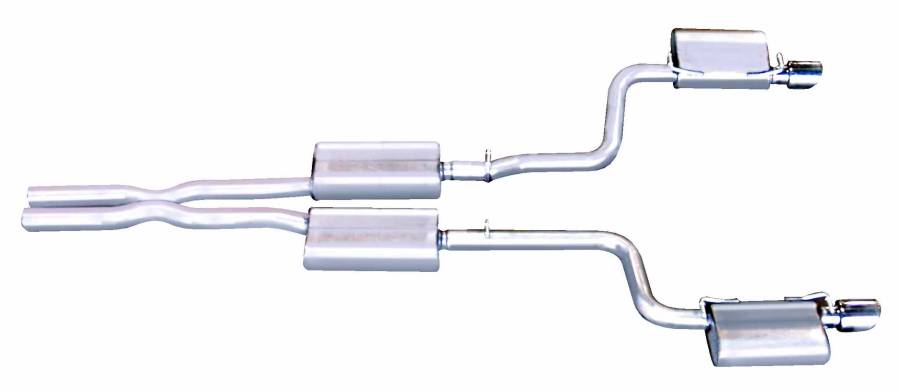 Gibson 2006 - 2010 Dodge Charger / Magnum SRT8 6.1L 2.5in Cat-Back Dual Exhaust - Stainless