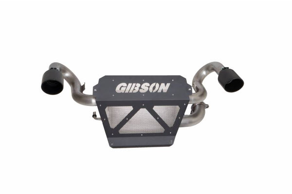Gibson 2020 - 2023 Polaris RZP Pro XP 1000/Turbo R 2.25in Dual Exhaust - Black Ceramic