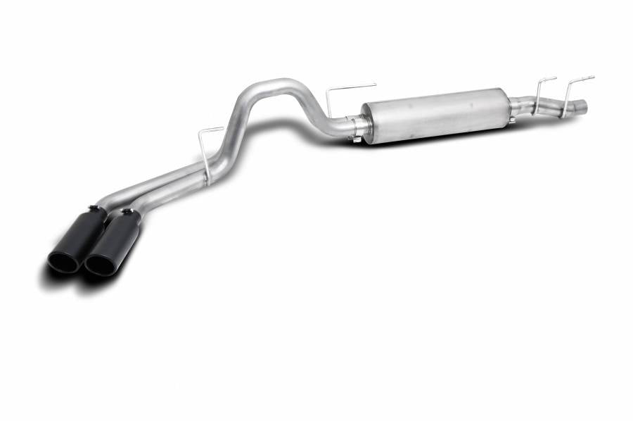 Gibson 2021 - 2024 Ford F150 Truck 5.0L 3/2.5in Cat-Back Dual Sport Exhaust System Stainless - Black Elite