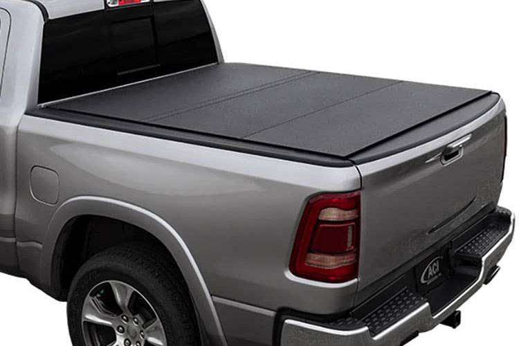 Access 2024 + Toyota Tacoma 5ft Bed LOMAX Folding Hard Cover - Black Urethane Tonneau