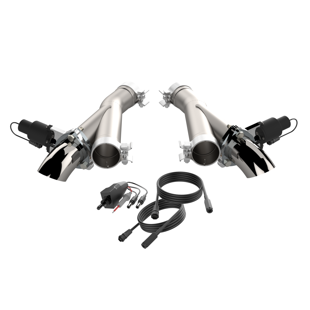 Quick Time Performance Aggressor Cutout Pipes 2012-2024 Jeep Grand Cherokee SRT, 2018-2022 Jeep Grand Cherokee Trackhawk, 2018-2023 Dodge Durango SRT,Hellcat main image 1
