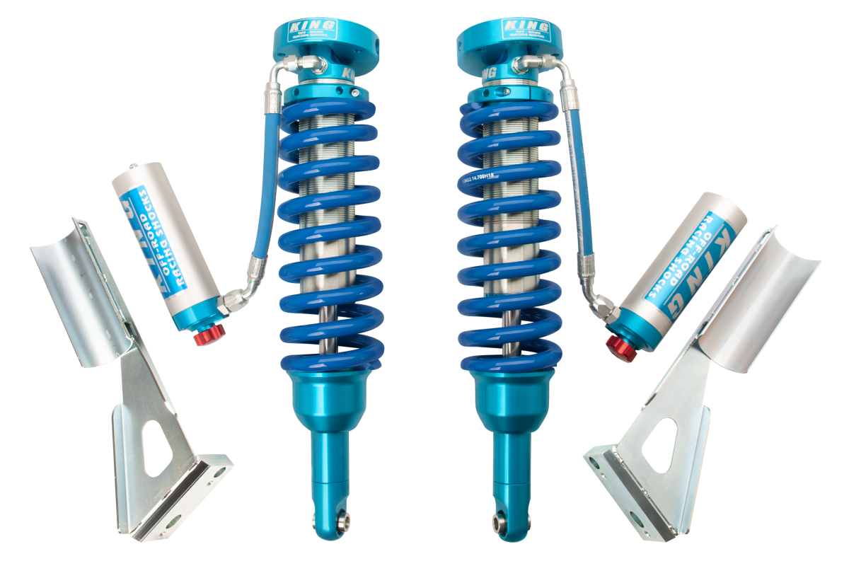 King Shocks 2005 - 2023 Toyota Tacoma (6 Lug) Front 2.5 Dia Remote Res Coilover w/Adjuster (Pair)