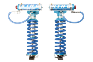 King Shocks 2005+ Ford F-250/F350/F450/F550 4WD Front 2.5 Dia Remote Res Coilover Conversion w/Adjuster (Pair)